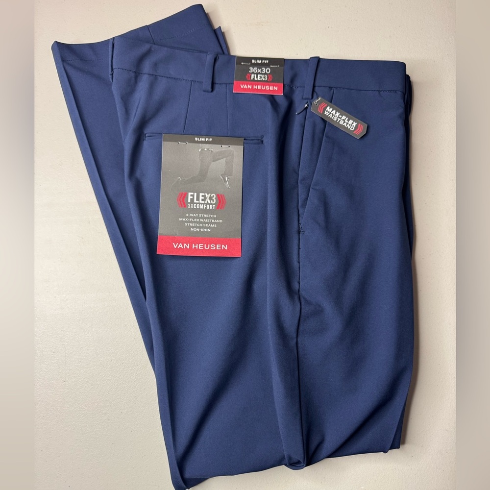 Van Heusen Dress Pants, Flex3 comfort, NWT, 4-way stretch